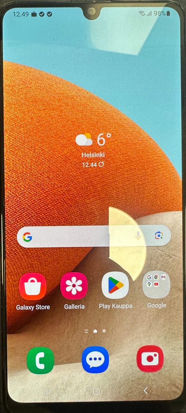 Android kotinäkymä